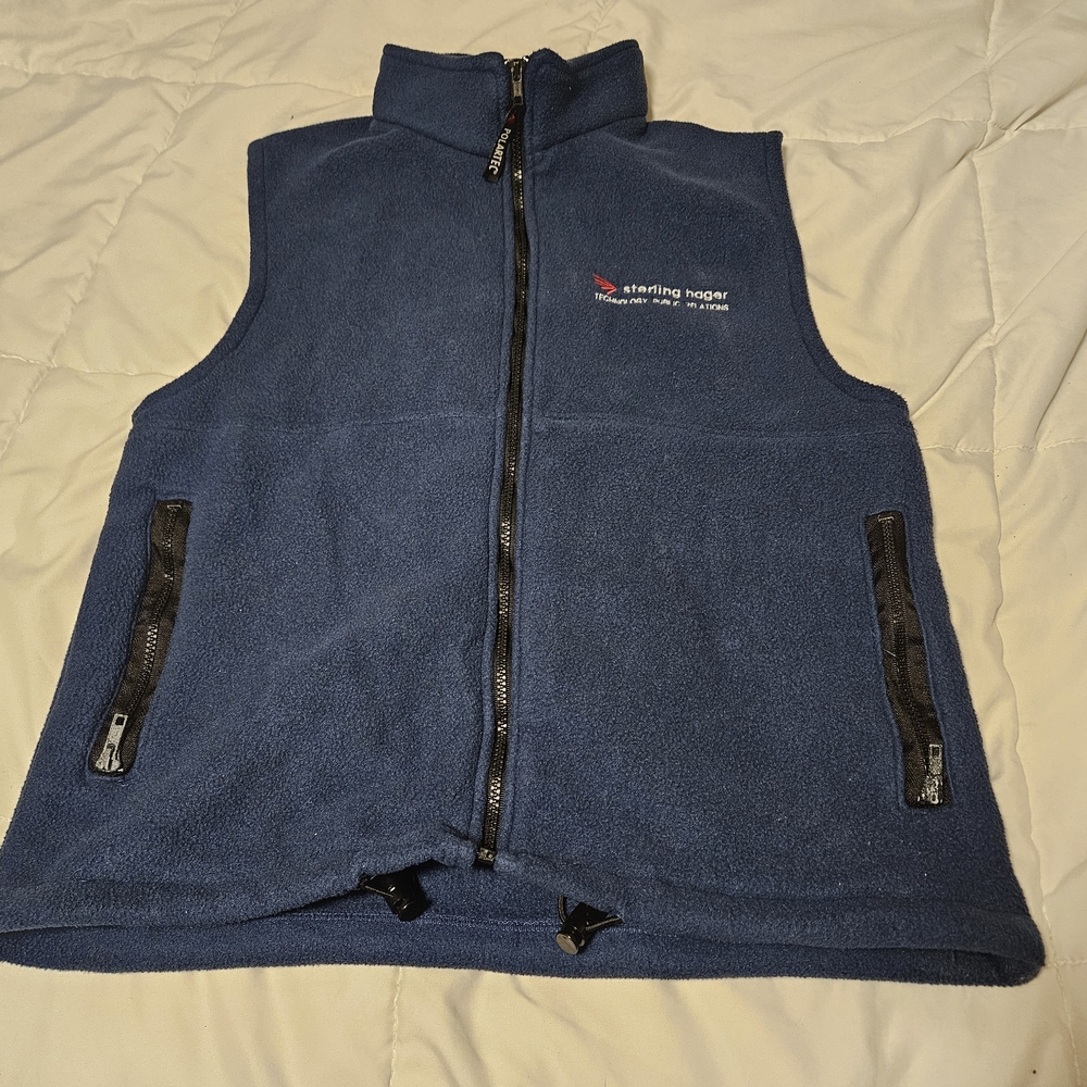 EC Sport Navy Fleece Zip-Up Vest From Sterling Hager